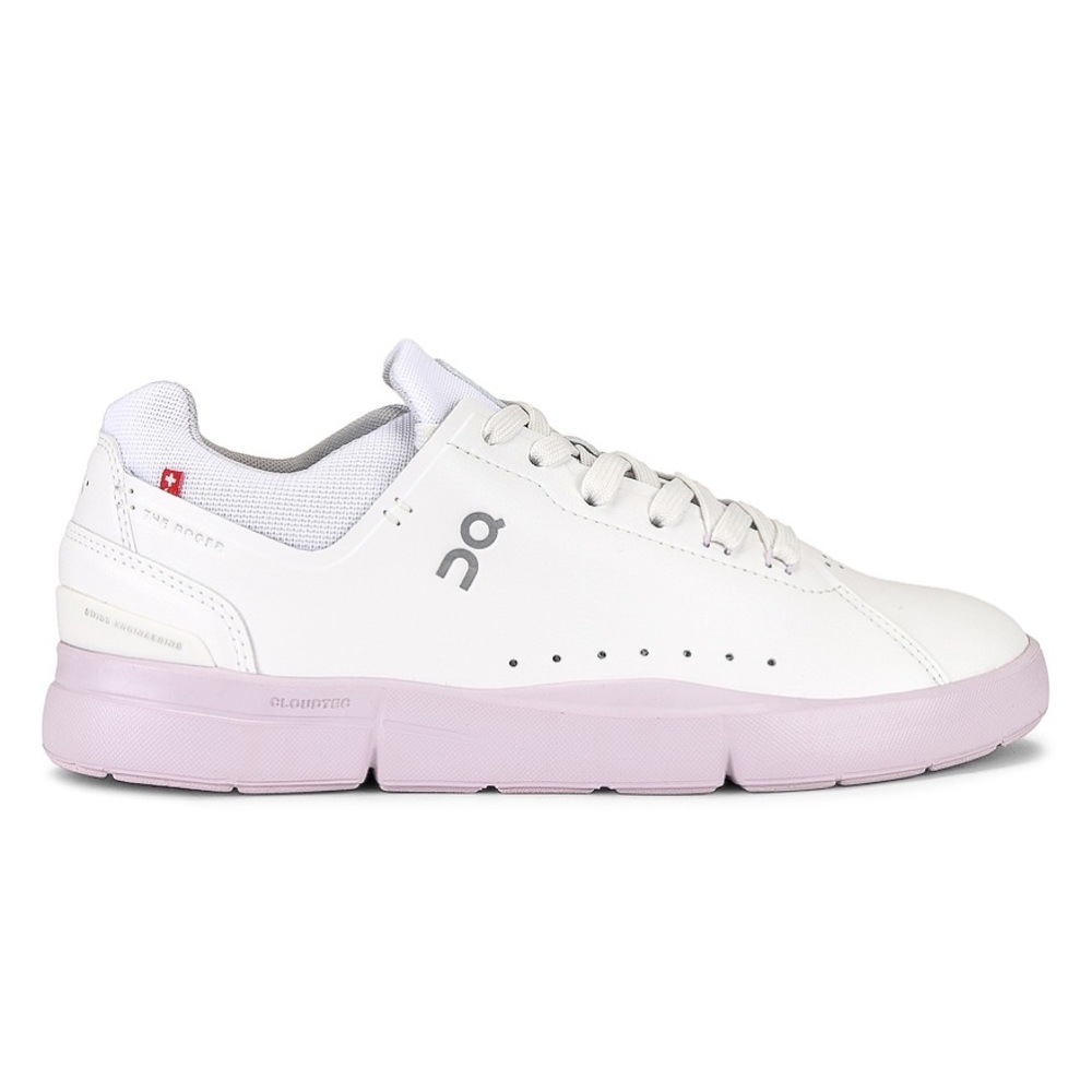 THE ROGER Advantage Sneaker in White & Lily — Size 9